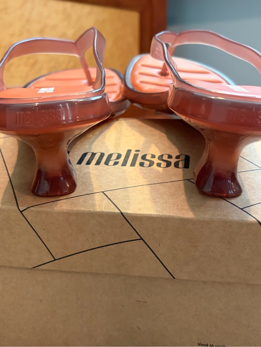 BNIB Melissa Flip Flop Kitten Jelly Heel Sandals size 8 - Picture 7 of 10
